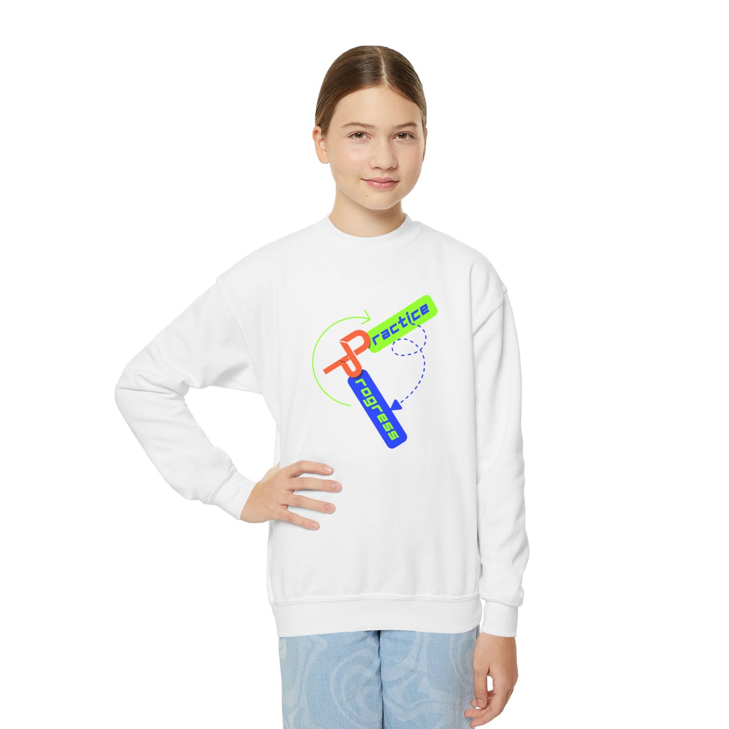 Sweatshirt - Crewneck (Youth) - Practice to Progress