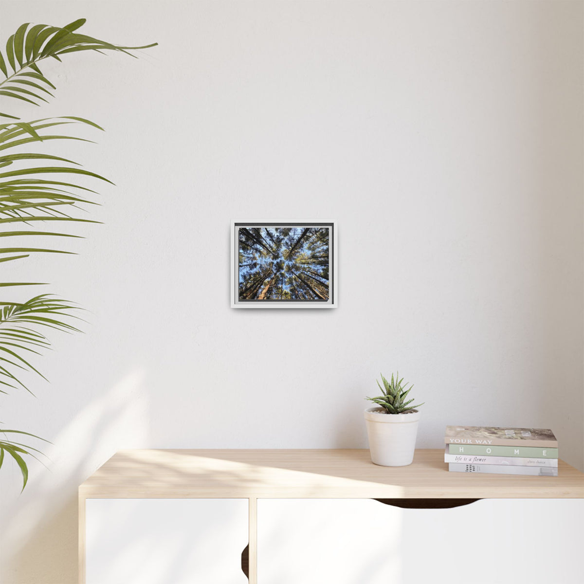 Forest Canopy Matte Canvas Framed Print (original photography by Kind River Studio)