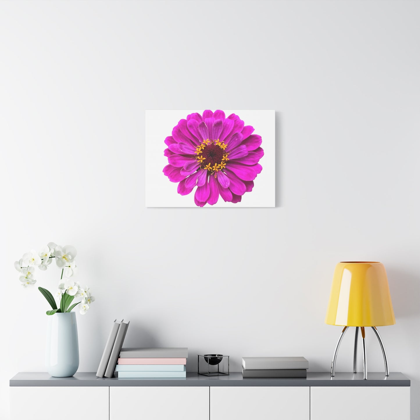 Canvas Print - One Purple Zinnia (original photograph by Kind River Studio)