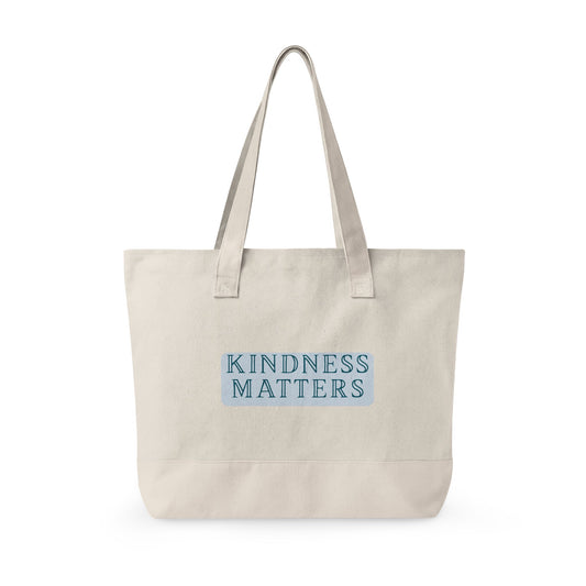 Kindness Matters Zippered Canvas Tote