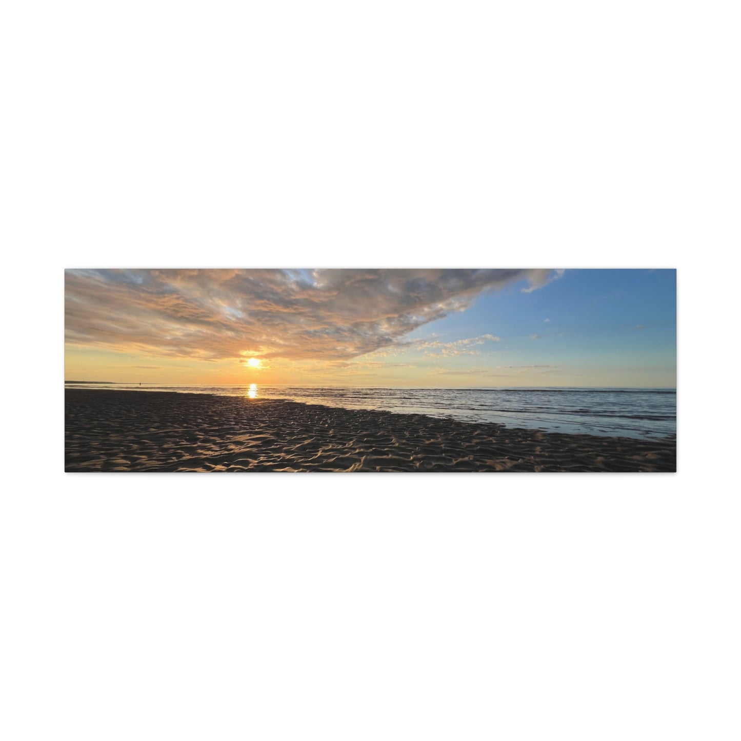 Canvas Print - Sunset Beach Textured Seascape Cape Cod (original photograph by Kind River Studio)