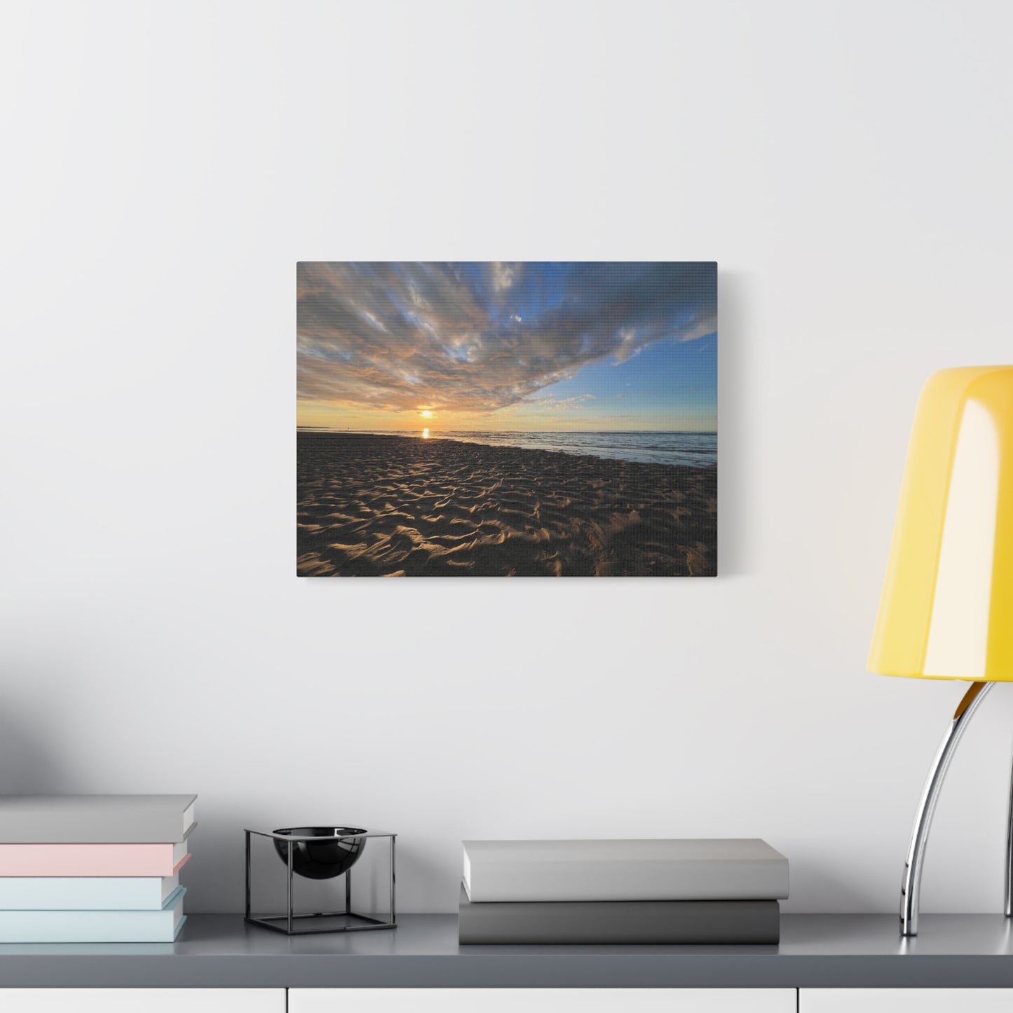 Canvas Print - Sunset Beach Textured Seascape Cape Cod (original photograph by Kind River Studio)