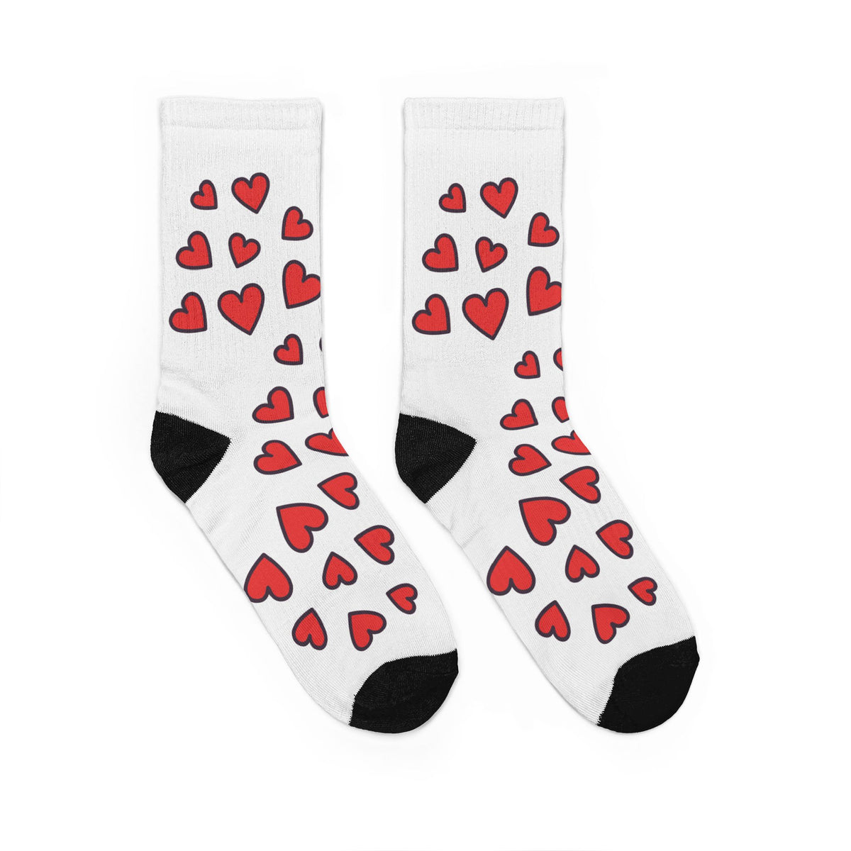 Heart Pattern Crew Socks (Adult)
