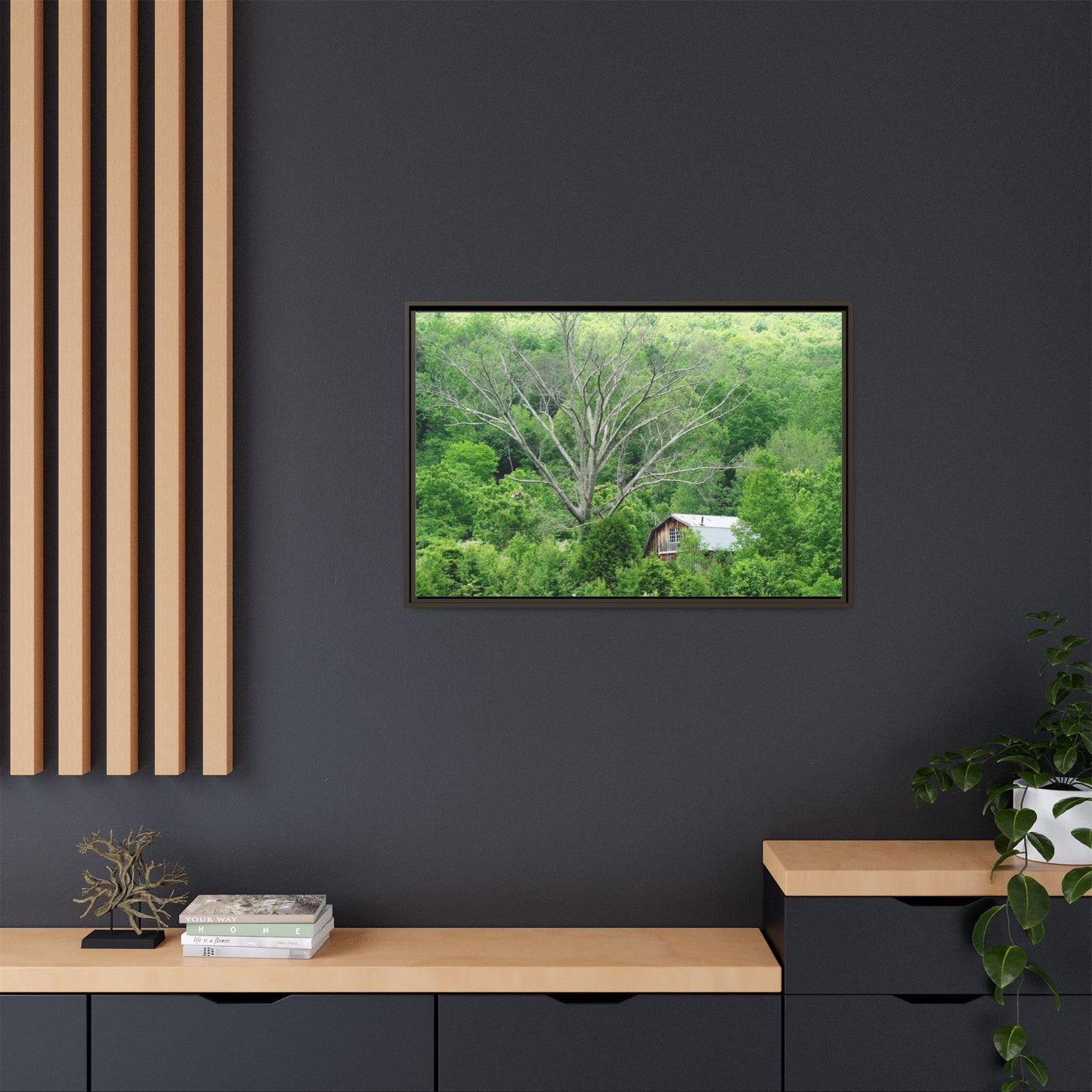 Canvas Print in Frame - Hidden On the Tennessee (original photograph by Kind River Studio)