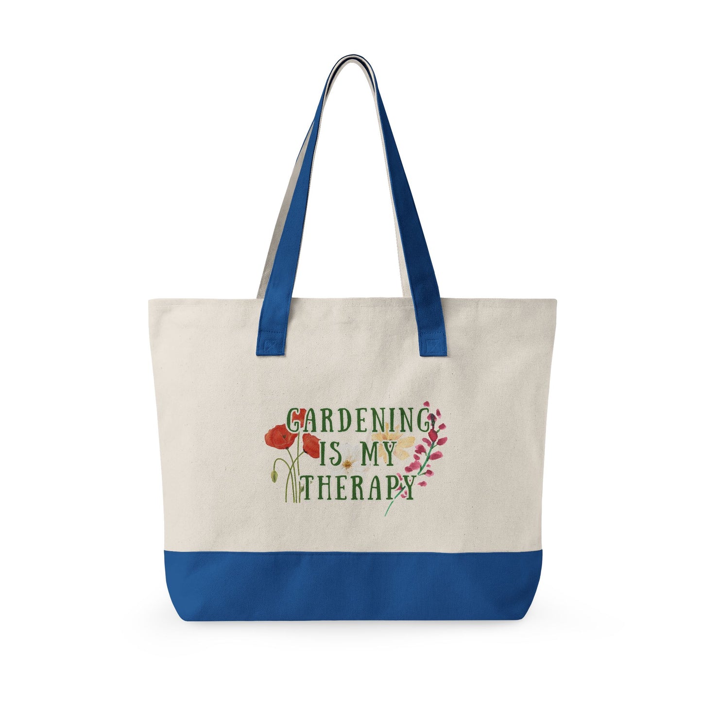Gardening Therapy Zippered Canvas Tote