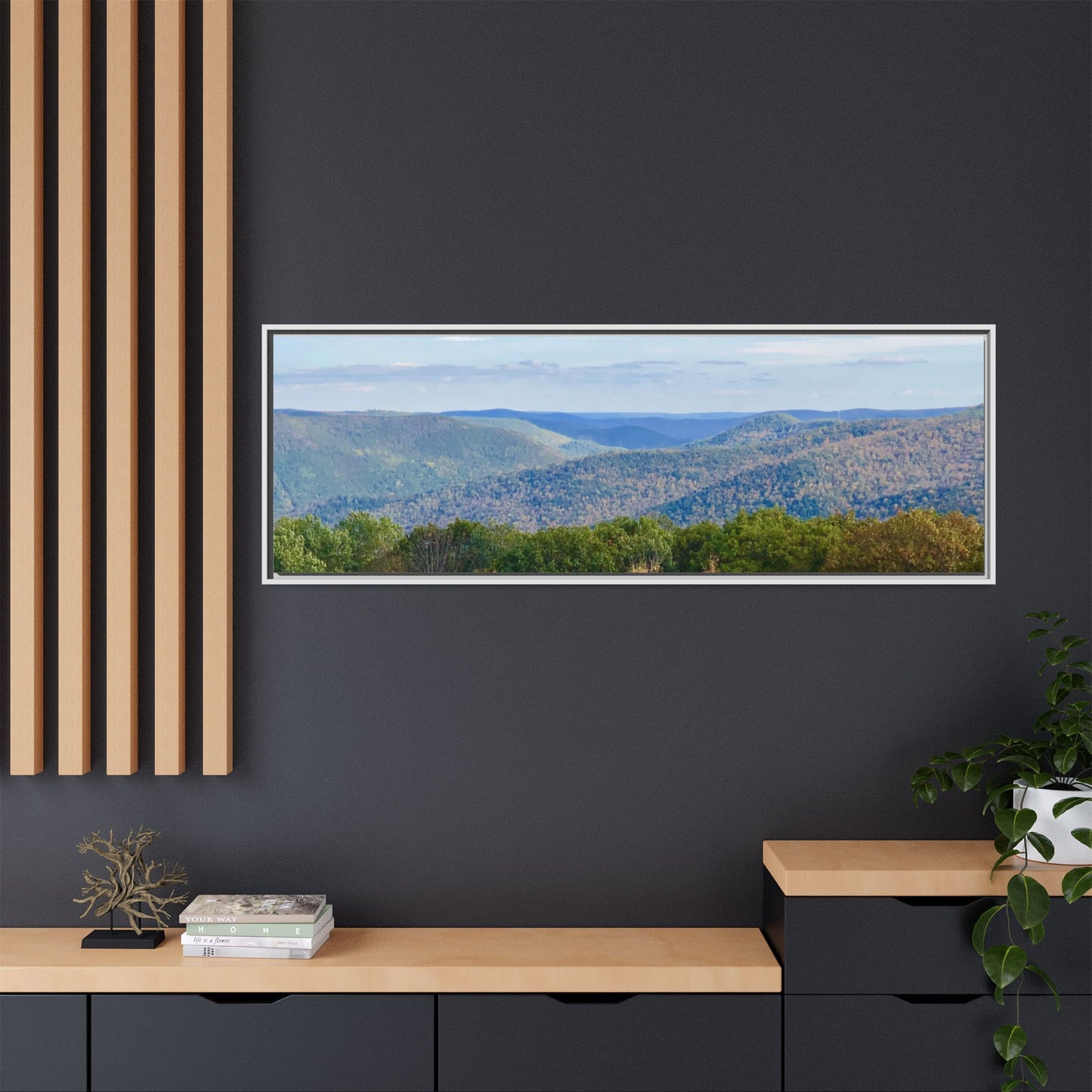 Canvas Print in Frame - Layered Mountainscape (original photograph by Kind River Studio)