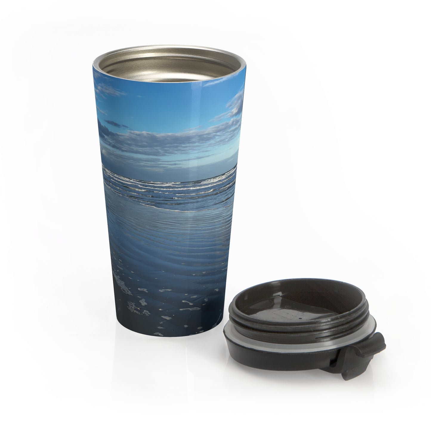 Ocean's Edge Travel Mug (original photograph by Kind River Studio)