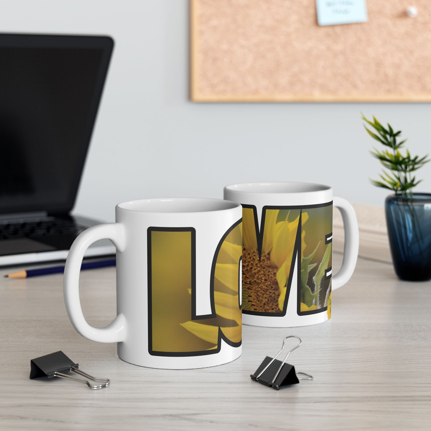 Mug - Ceramic (11 oz | 15 oz) - LOVE sunflower