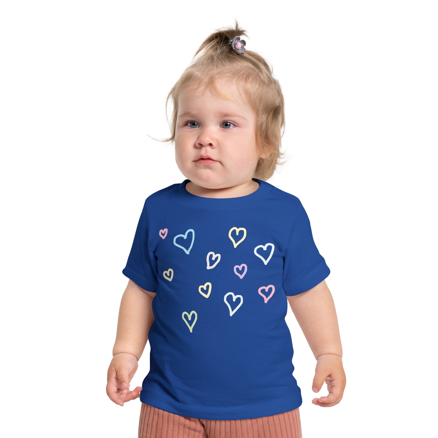 Pastel Hand Drawn Hearts Tee (Baby)