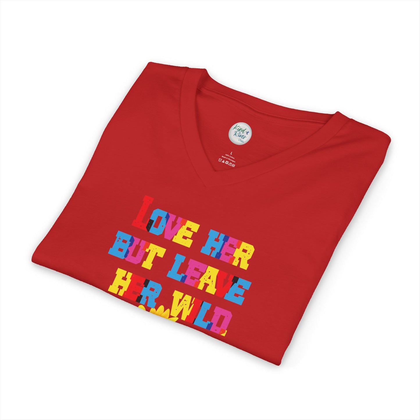 Leave Her Wild - V Neck Tee (Adult)