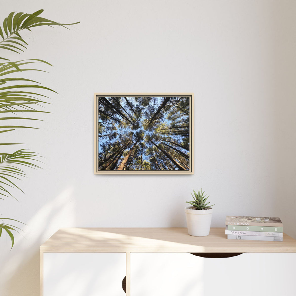 Forest Canopy Matte Canvas Framed Print (original photography by Kind River Studio)