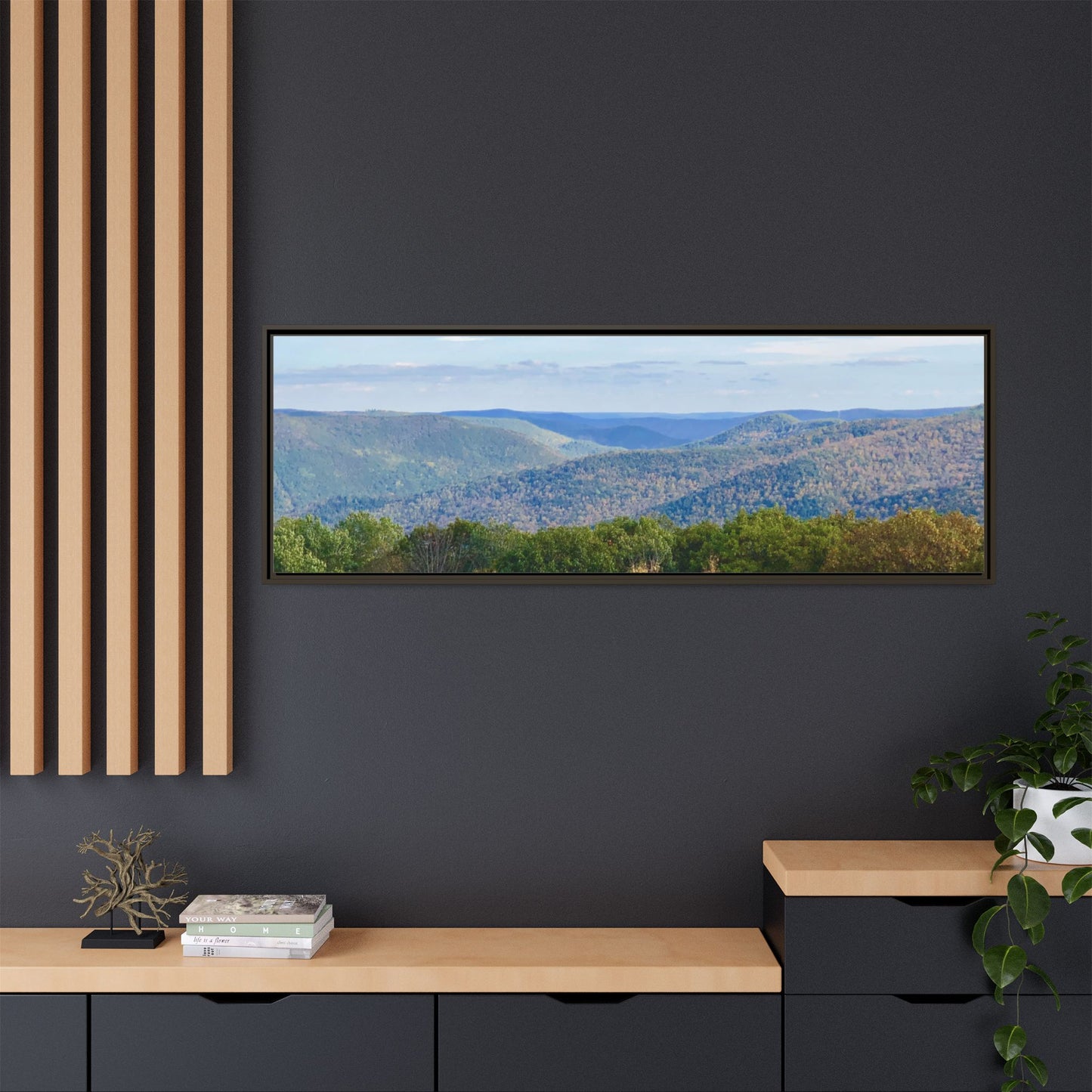Canvas Print in Frame - Layered Mountainscape (original photograph by Kind River Studio)