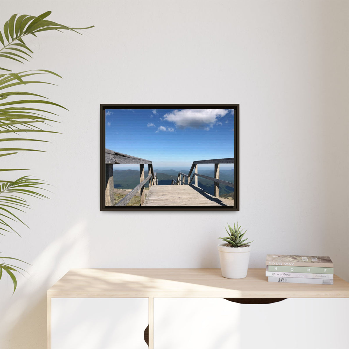 Quiet Descent Framed Matte Canvas Print