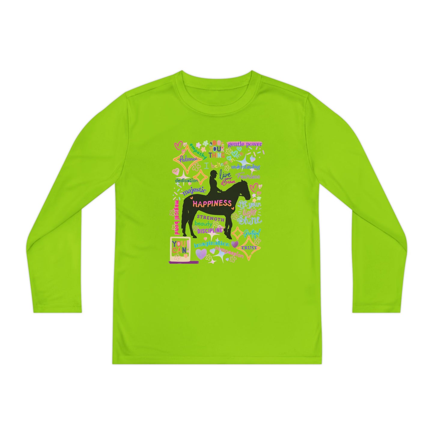 Tee - Long Sleeve (Youth) - Equestrian Positive Affirmations