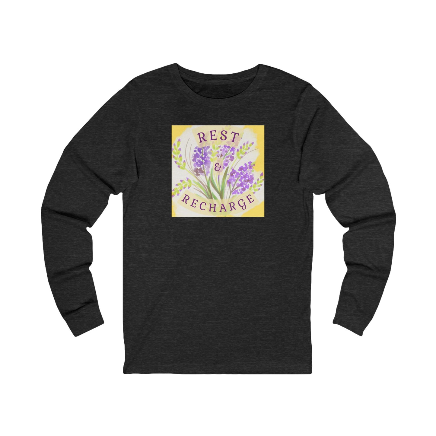 Tee - Long Sleeve (Adult) - Rest & Recharge Lilacs