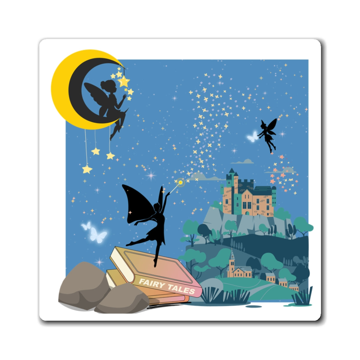 Magnet (Square | Flat) - Fairy Tales (Nighttime)