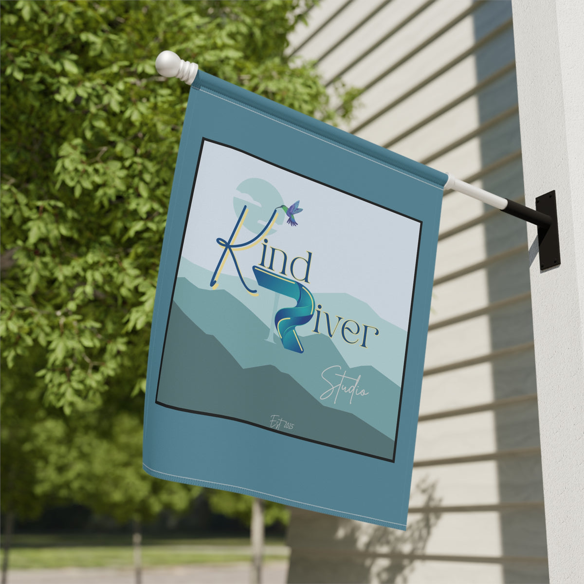 Kind River Studio Logo Garden Flag