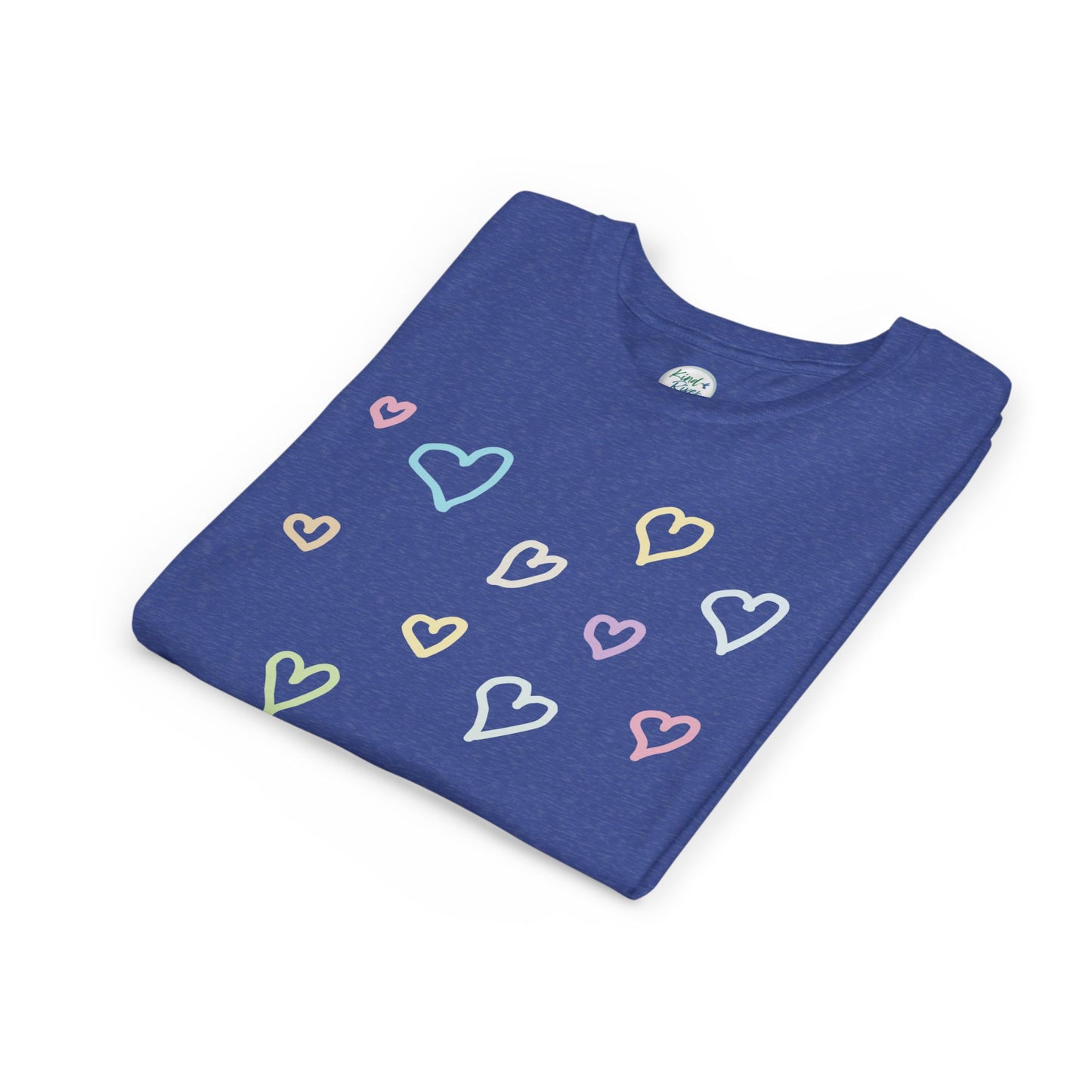 Pastel Hand Drawn Hearts Tee (Youth)