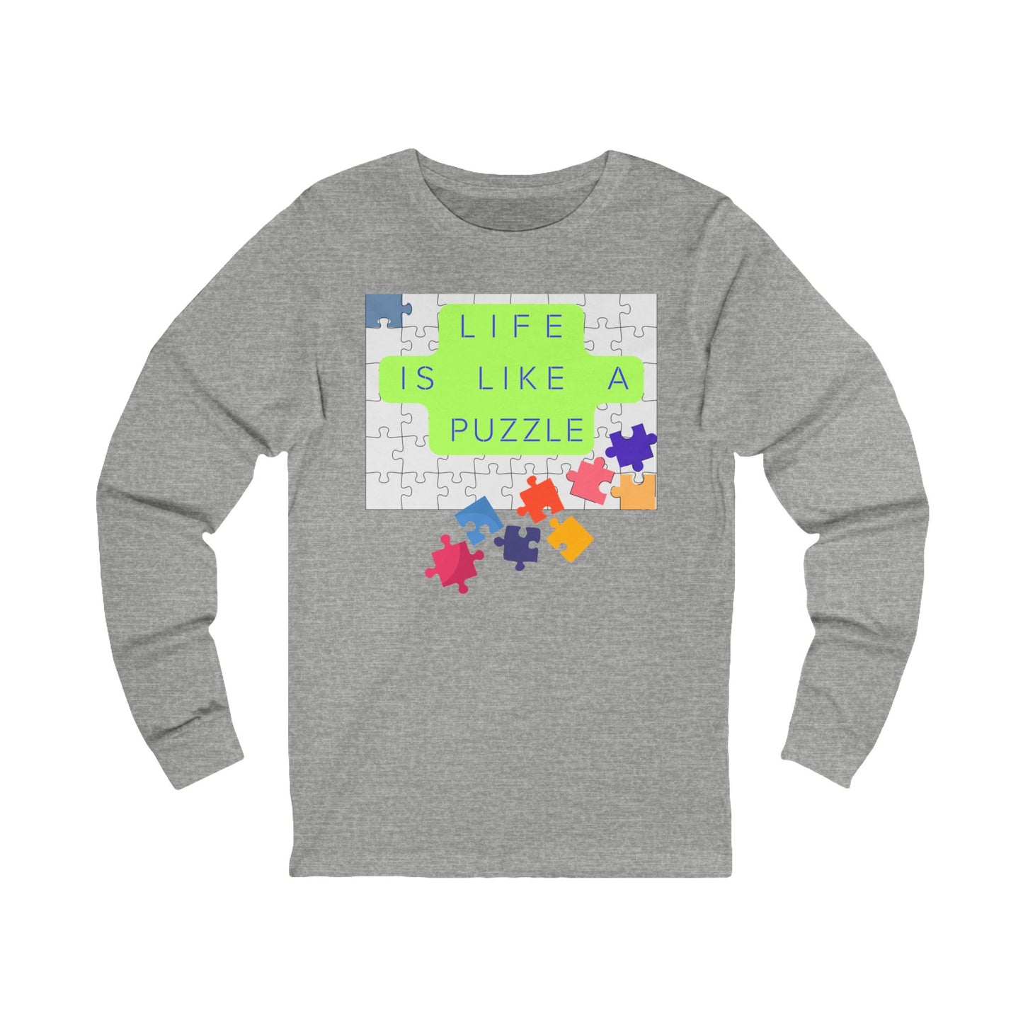 Tee - Long Sleeve (Adult) - Life is Like a Puzzle