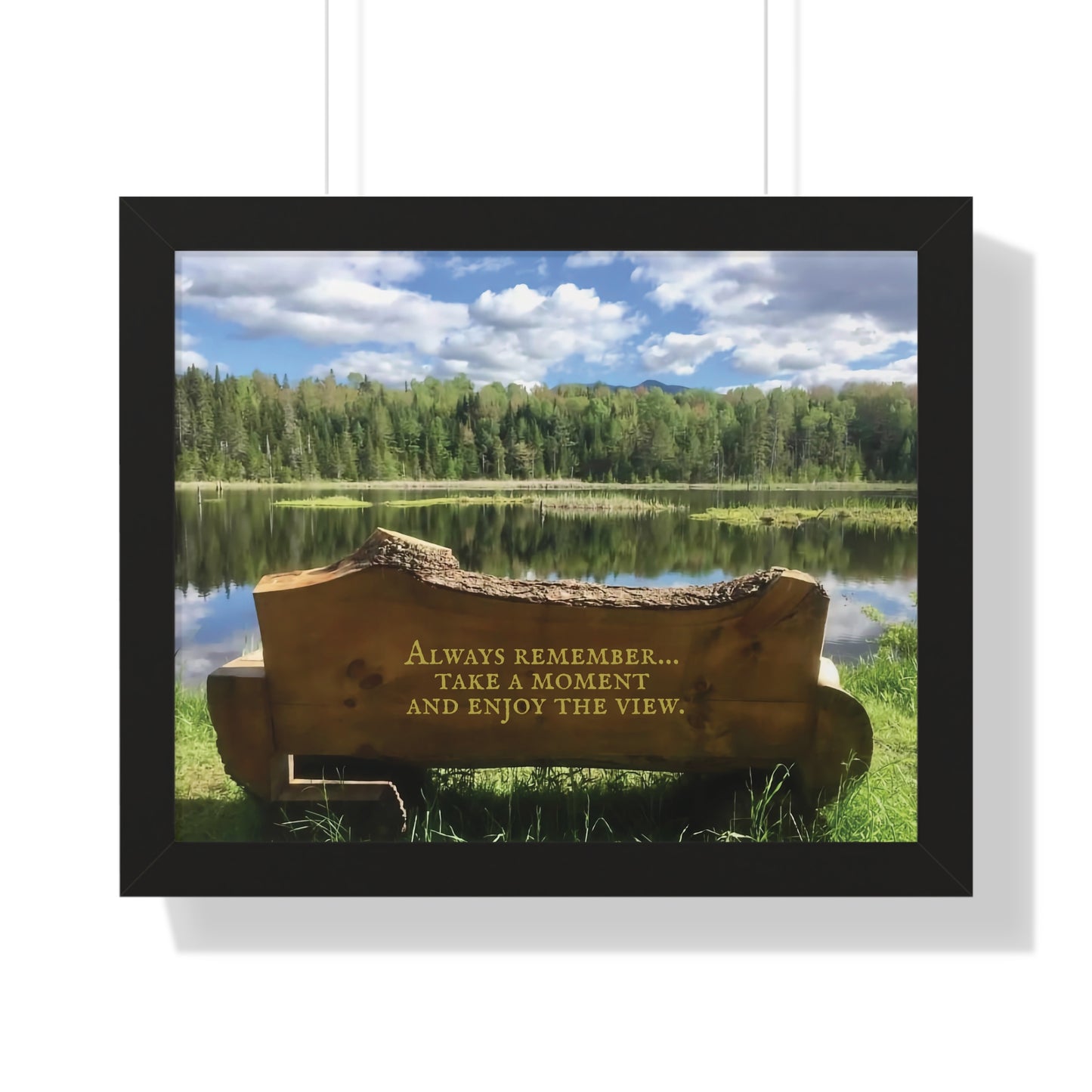 Poster Print in Frame - Bench View (original photograph by Kind River Studio)