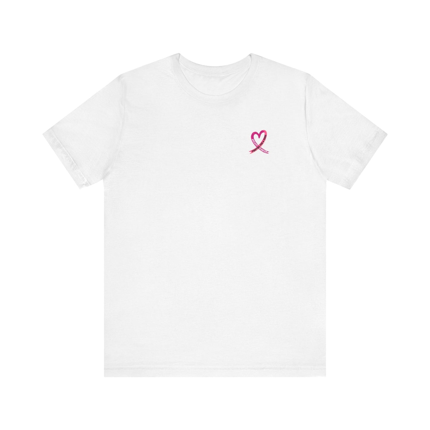 Tee - Short Sleeve (Adult) - Heart Ribbon Breast Cancer