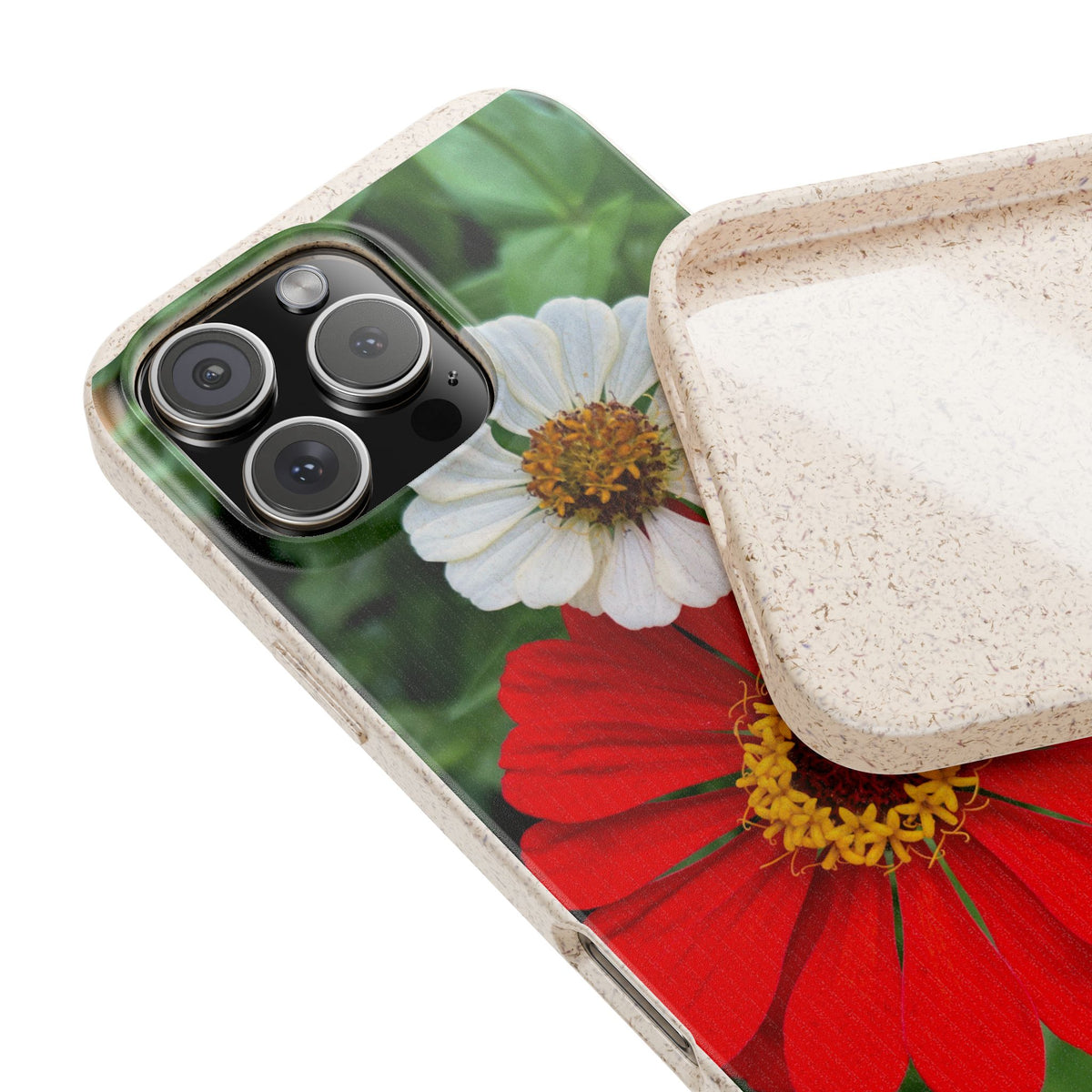 Zinnia Biodegradable Phone Case (original photo by Kind River Studio)