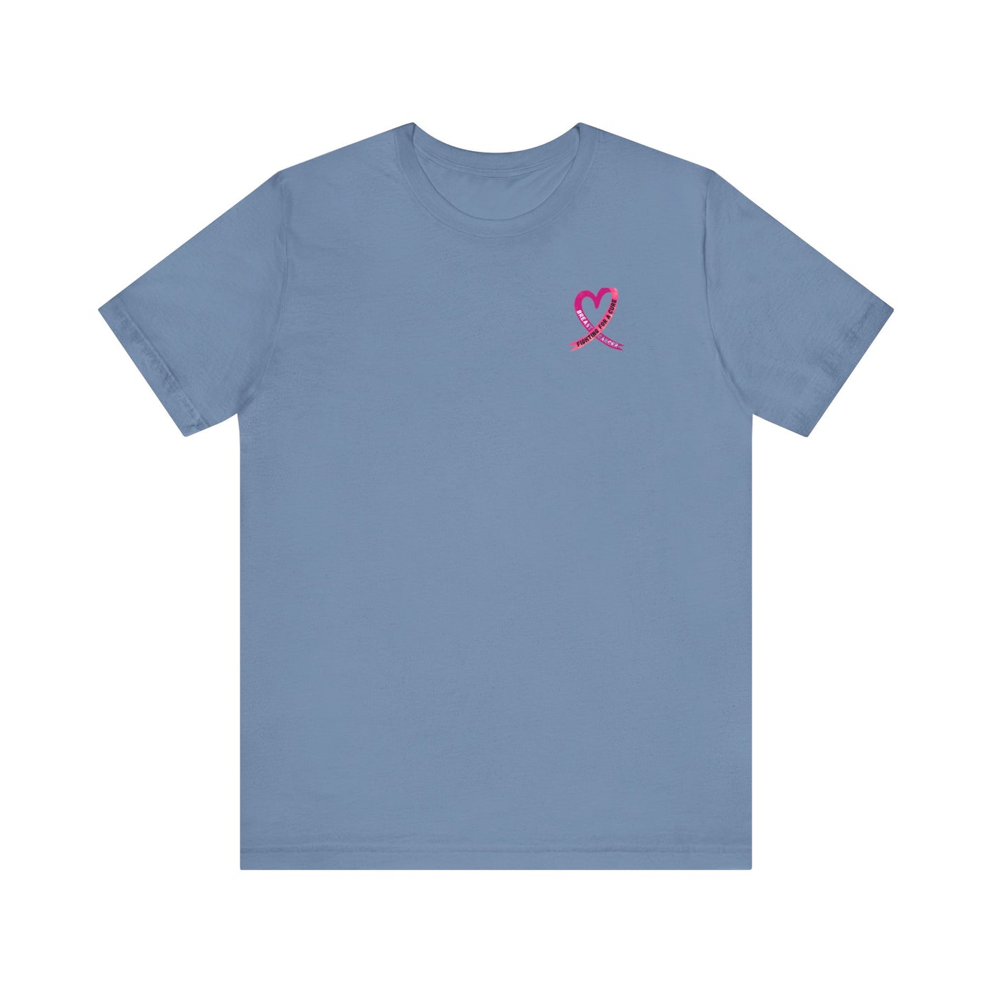 Tee - Short Sleeve (Adult) - Heart Ribbon Breast Cancer