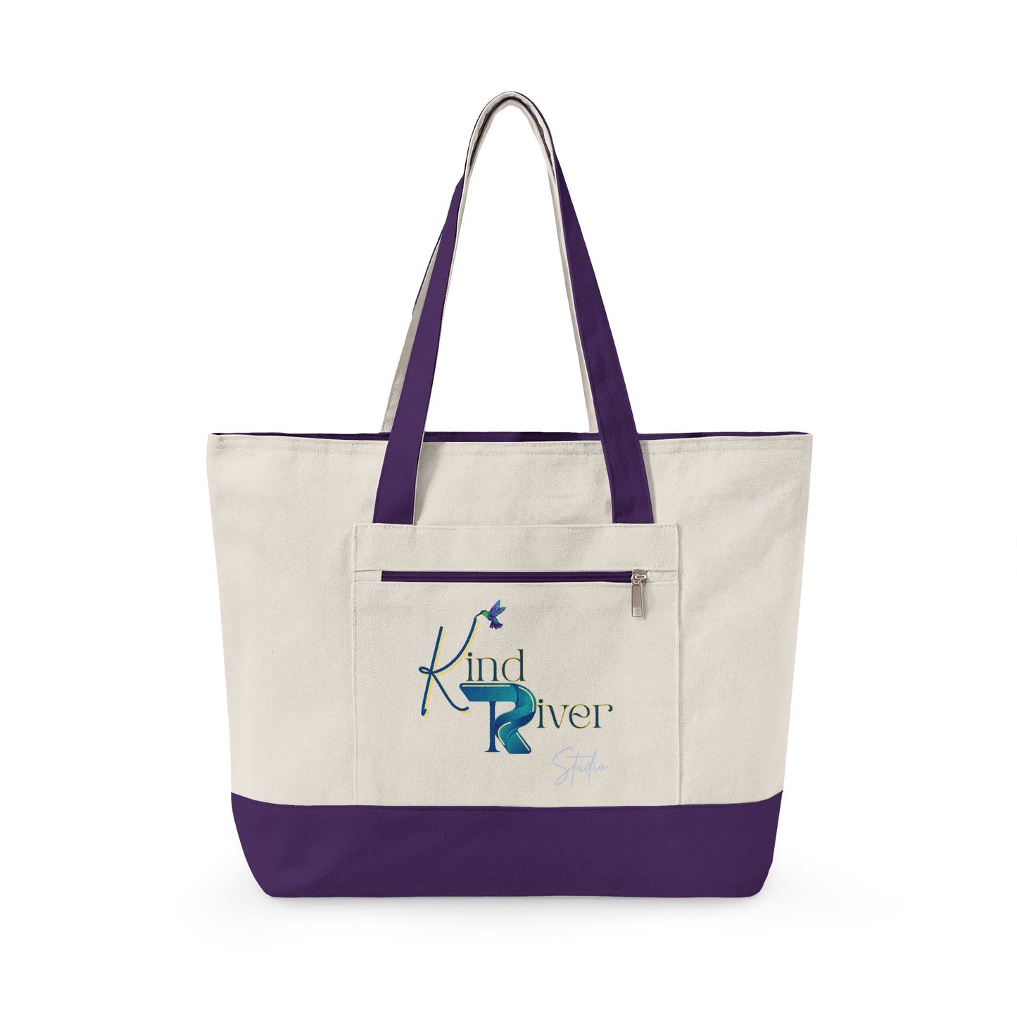 Wildflowers Zippered Canvas Tote