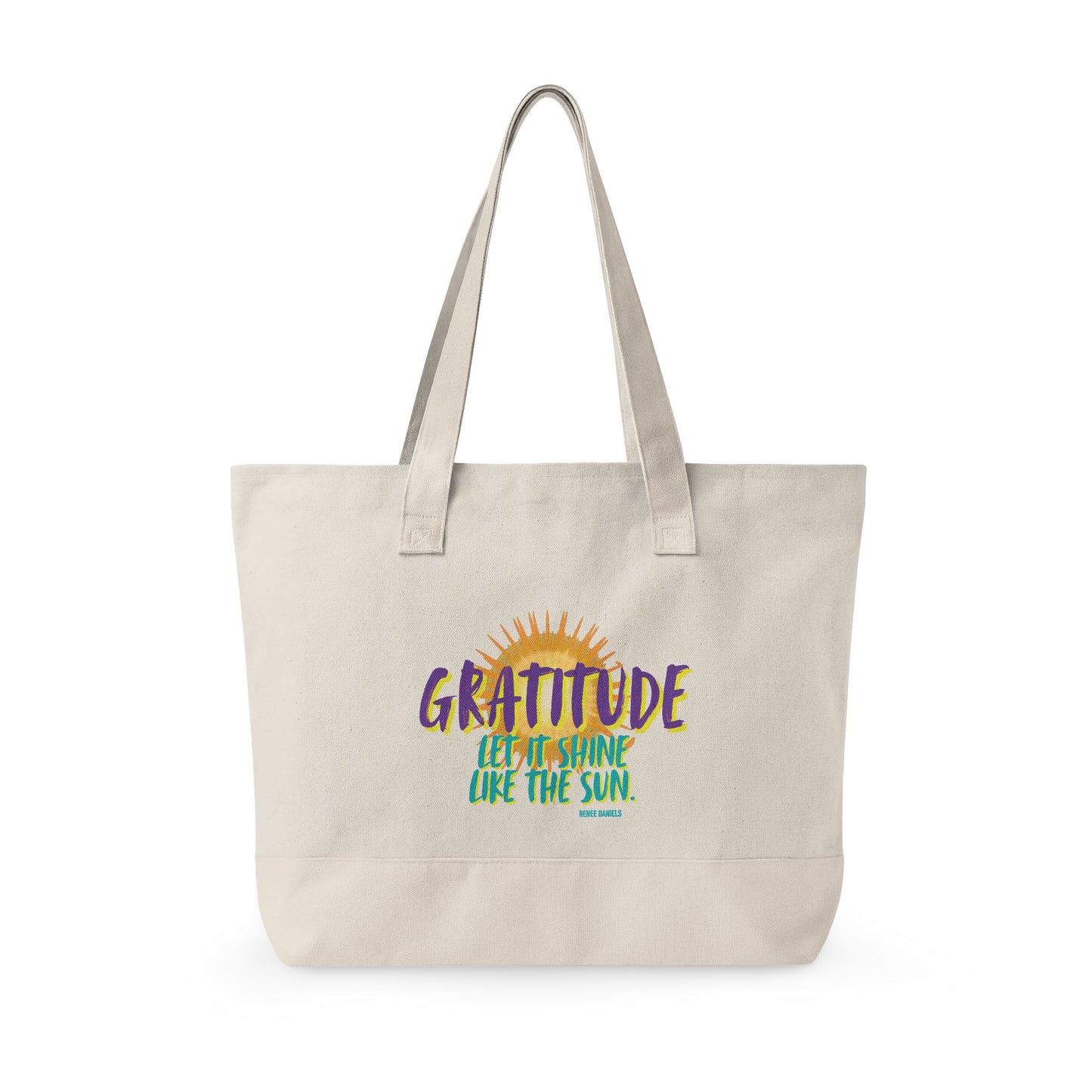 Gratitude Zippered Canvas Tote