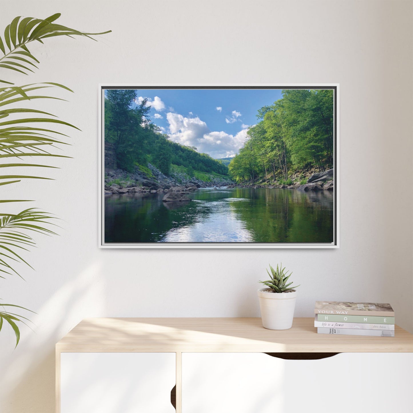 Canvas Print in Frame - Calm River Waters (original photograph by Kind River Studio)