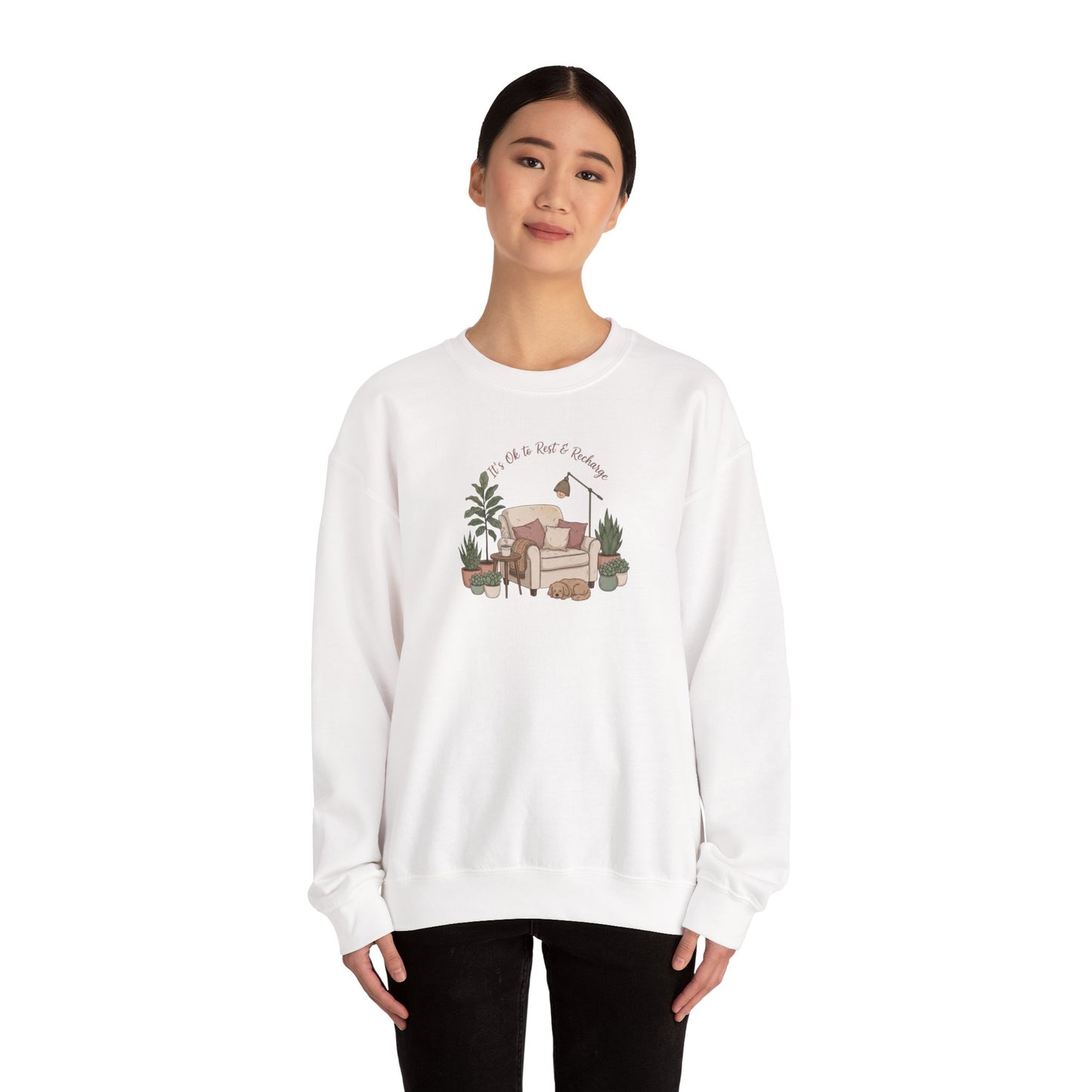 Crewneck Sweatshirt (Adult) - It's Ok to Rest & Recharge