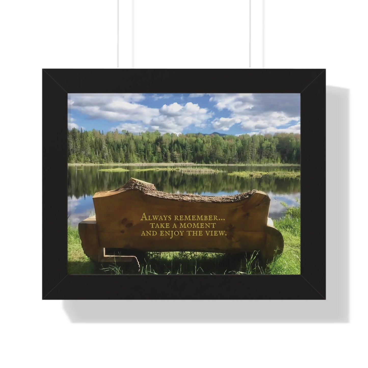 Poster Print in Frame - Bench View (original photograph by Kind River Studio)