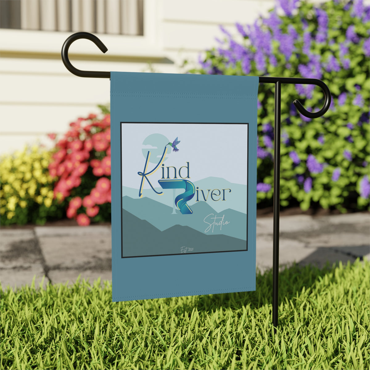 Kind River Studio Logo Garden Flag