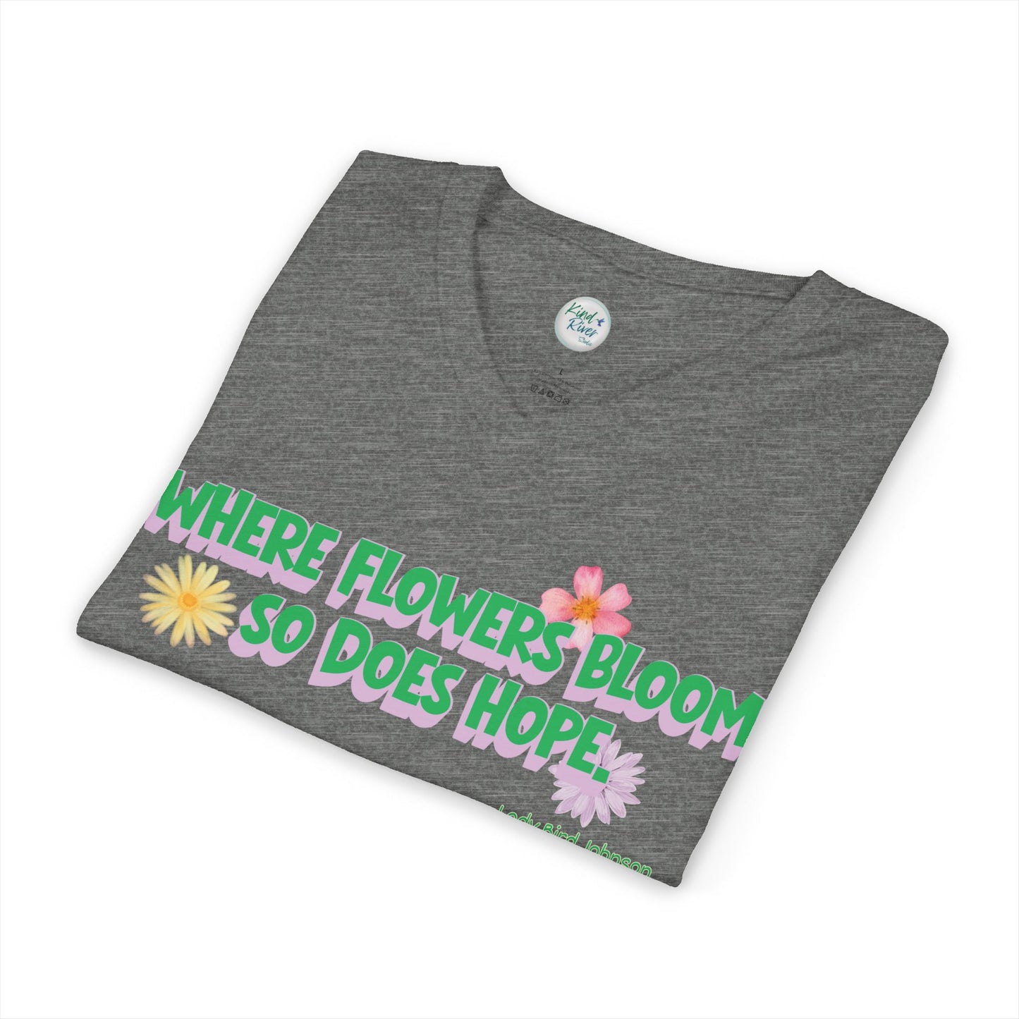 Where Flowers Bloom V-Neck Tee (Adult)
