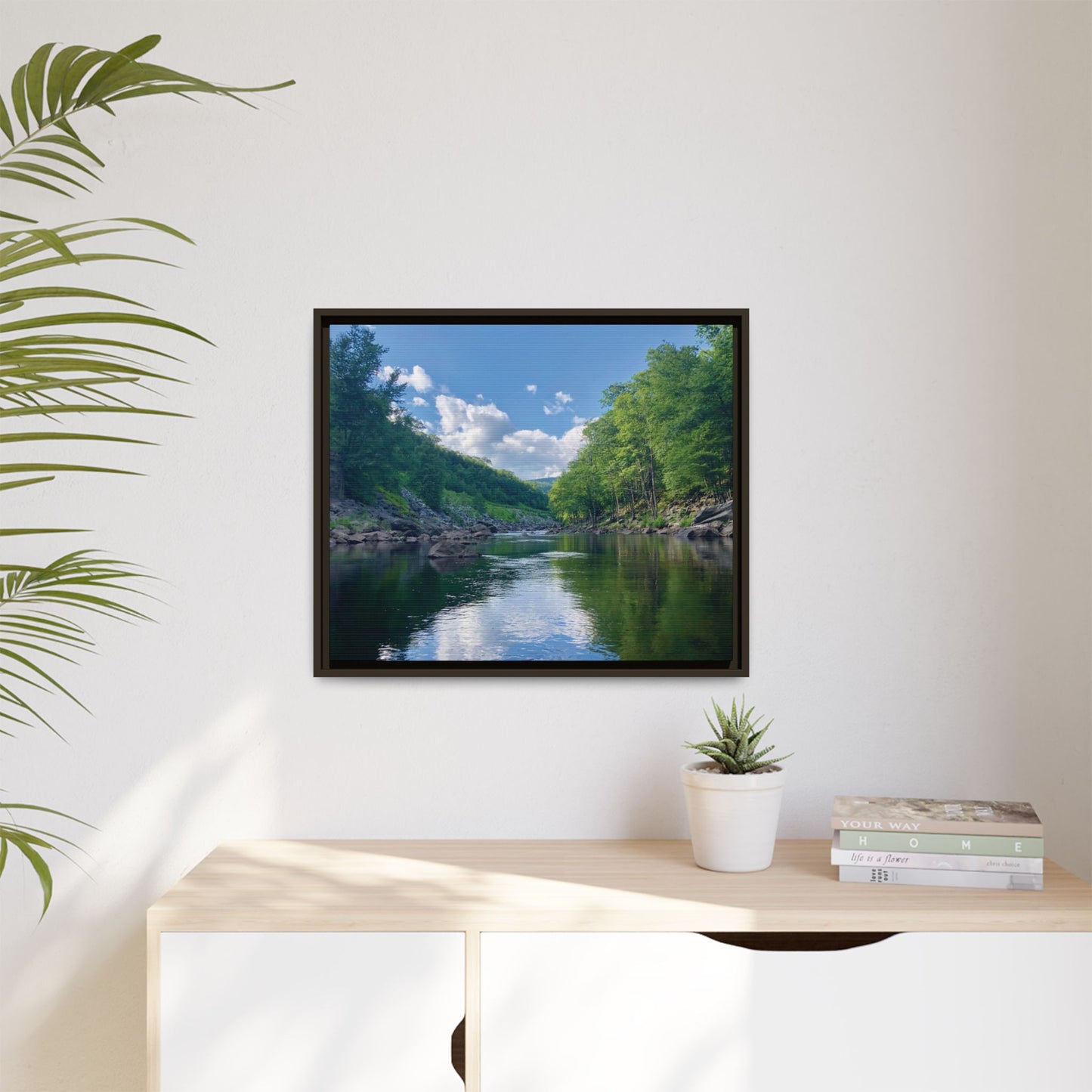 Canvas Print in Frame - Calm River Waters (original photograph by Kind River Studio)