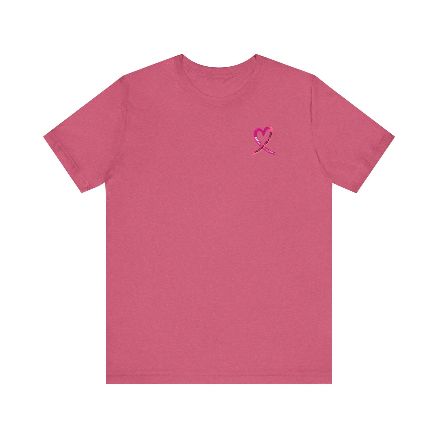 Tee - Short Sleeve (Adult) - Heart Ribbon Breast Cancer