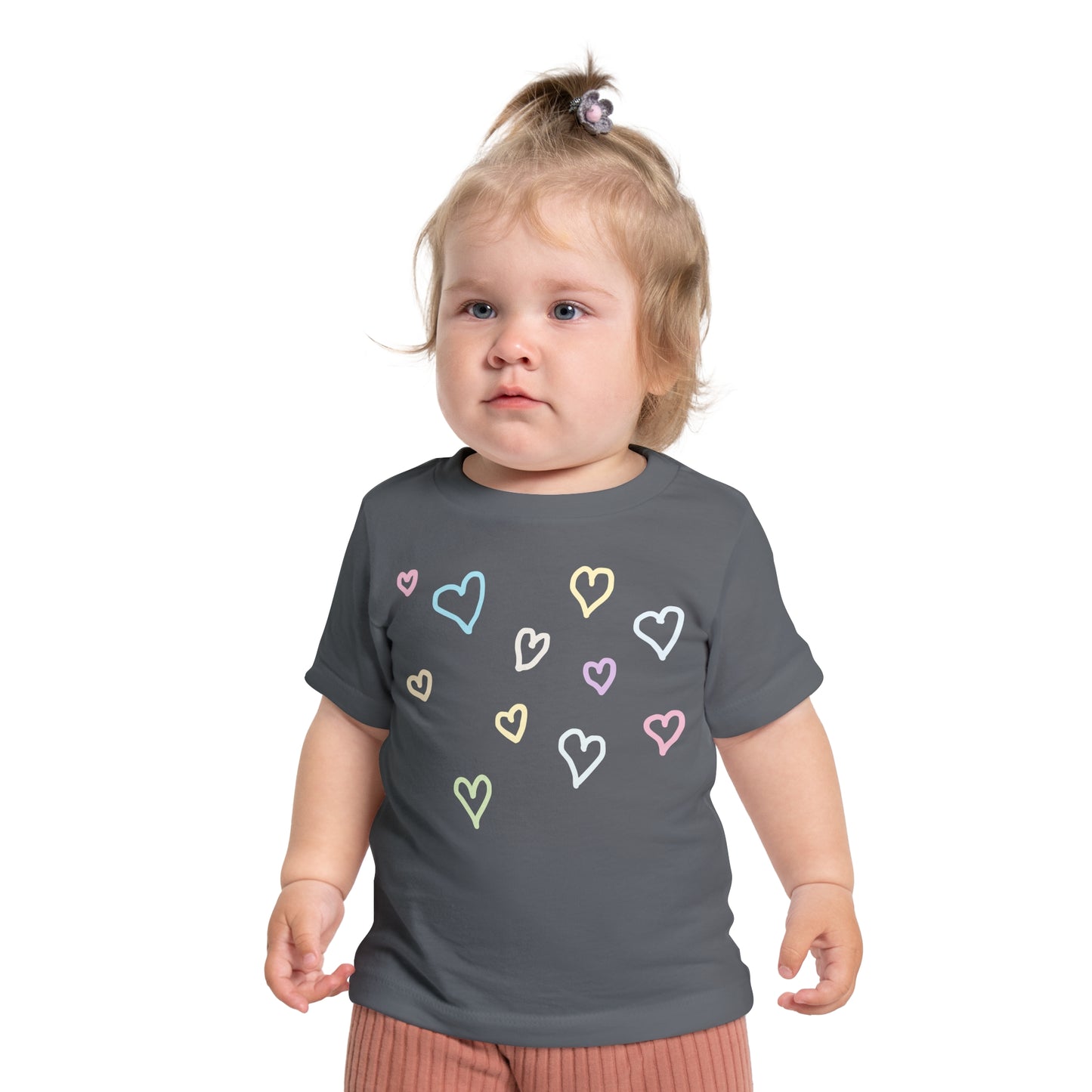 Pastel Hand Drawn Hearts Tee (Baby)