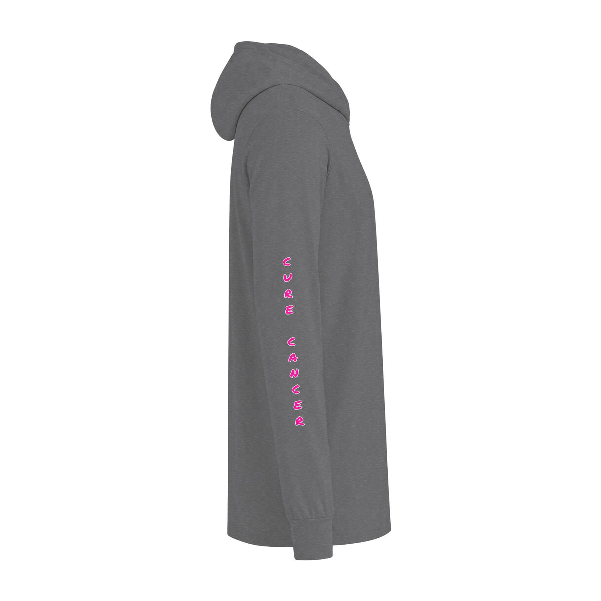 Fighting for a Cure Awareness/Research Hooded Long Sleeve Tee (Adult) — "Funding+Research+Science=Cure"