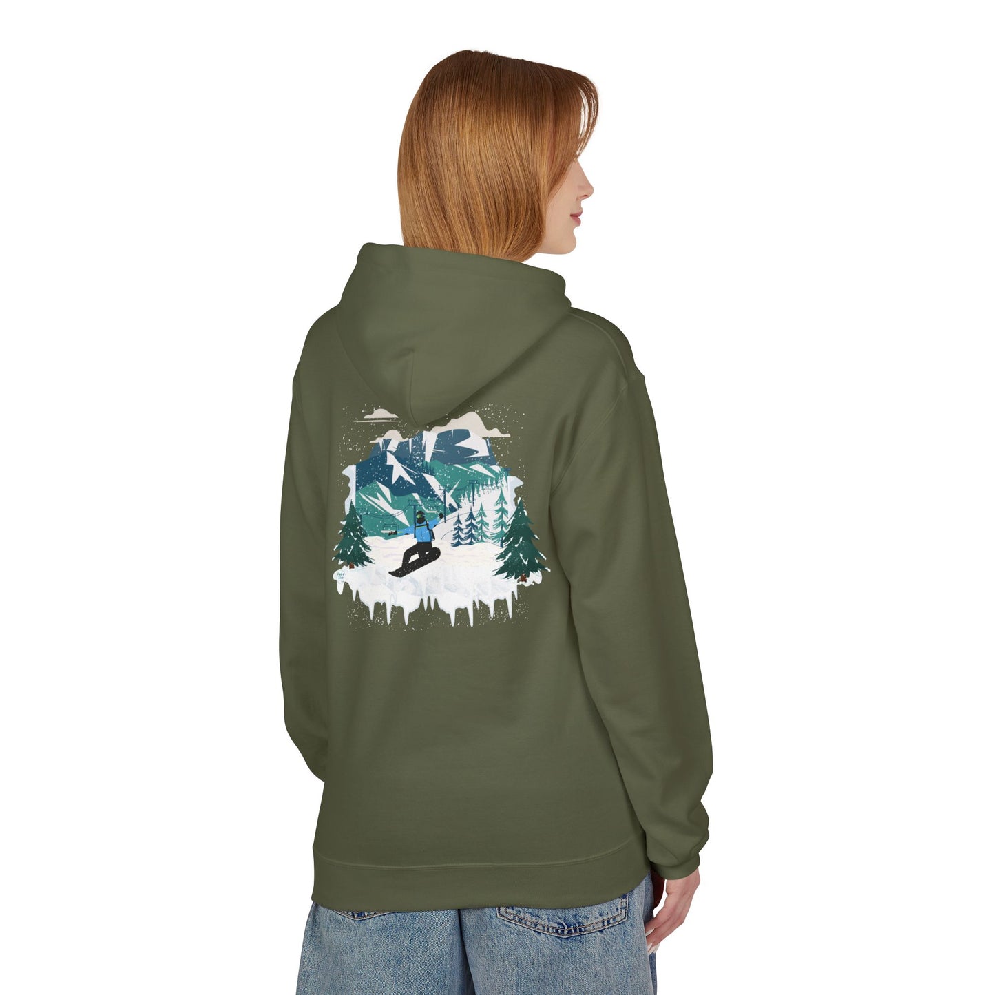 CUSTOM DESIGN - Snowboarding Hoodie (Adult)