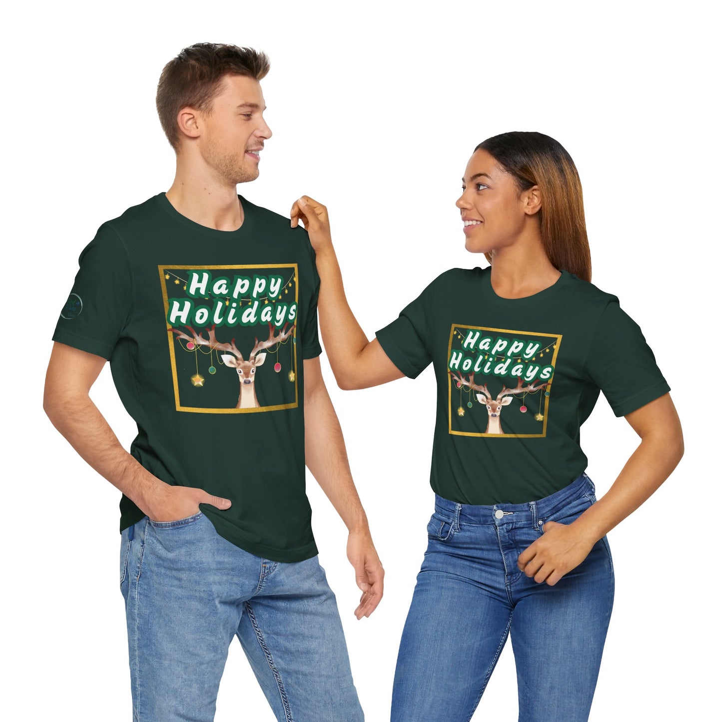 Tee - Short Sleeve (Adult) - Happy Holidays Deer