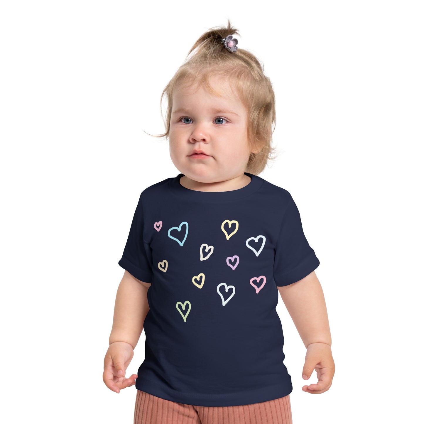 Pastel Hand Drawn Hearts Tee (Baby)