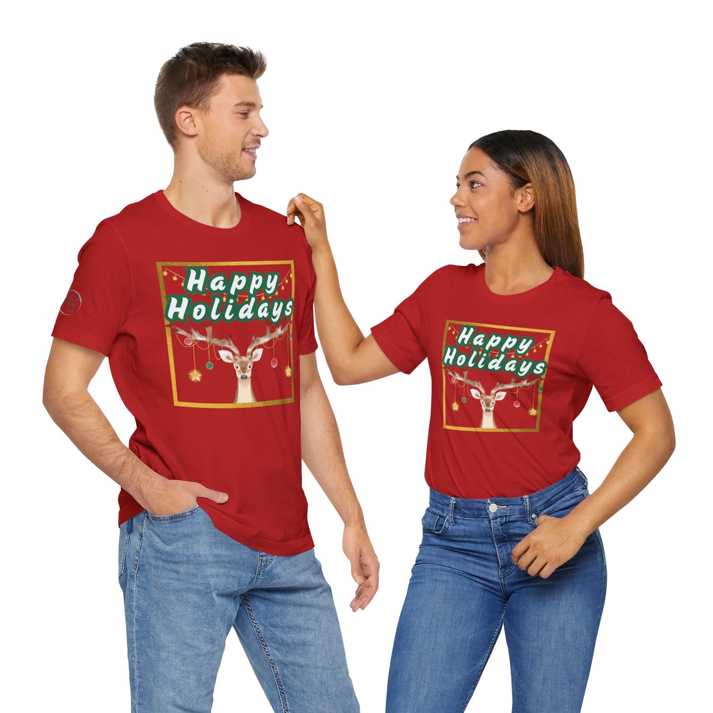 Tee - Short Sleeve (Adult) - Happy Holidays Deer