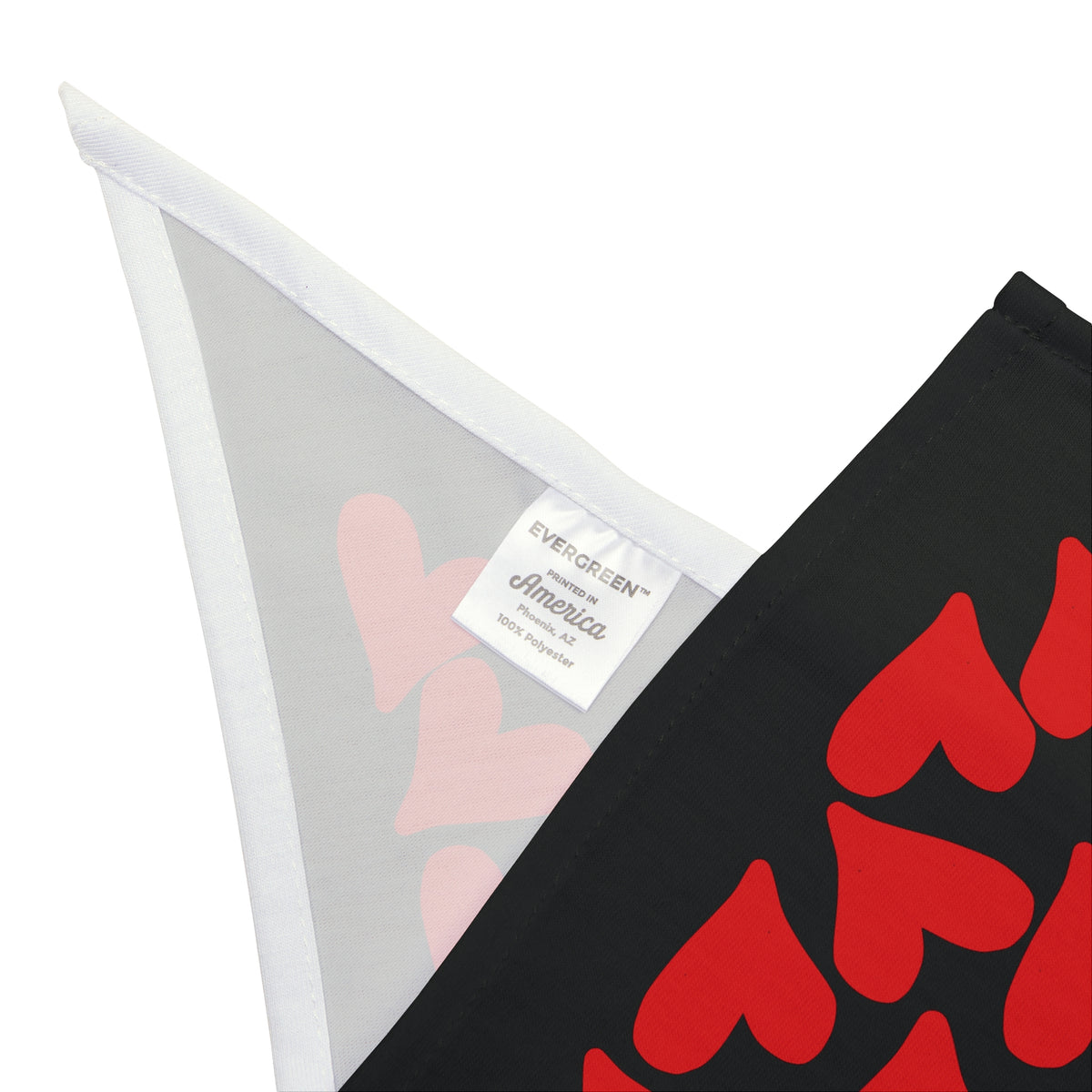 Hand Drawn Red Hearts Pet Bandana (single-sided)