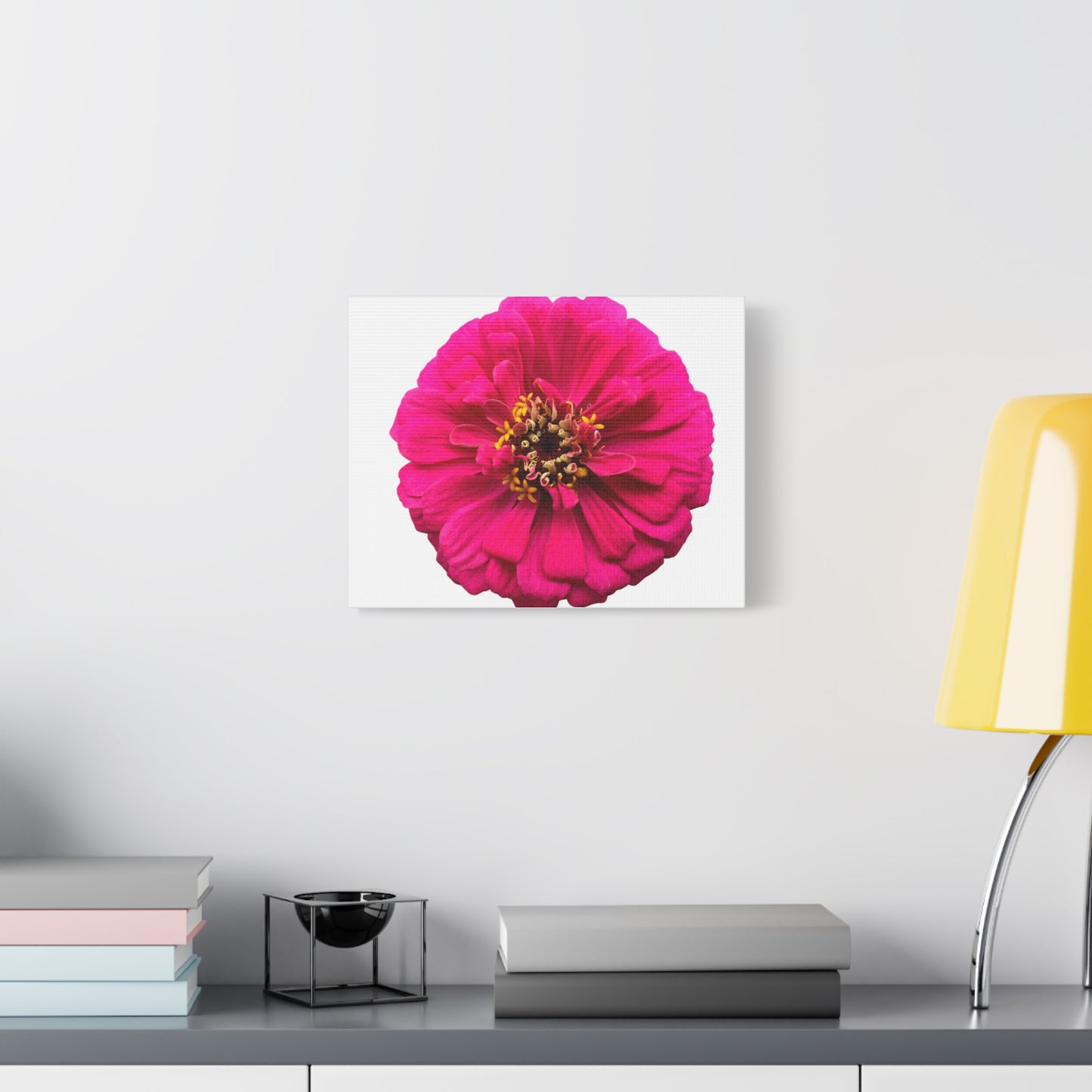Canvas Print - One Pink Zinnia (original photograph by Kind River Studio)