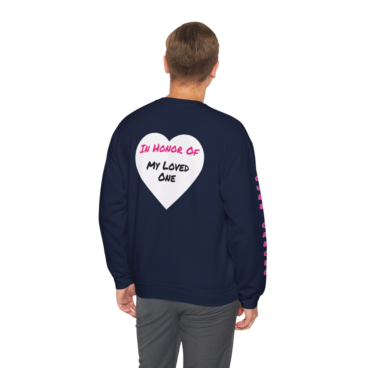 Breast Cancer Awareness Crewneck Sweatshirt (Adult) — "In Honor of My Loved One"