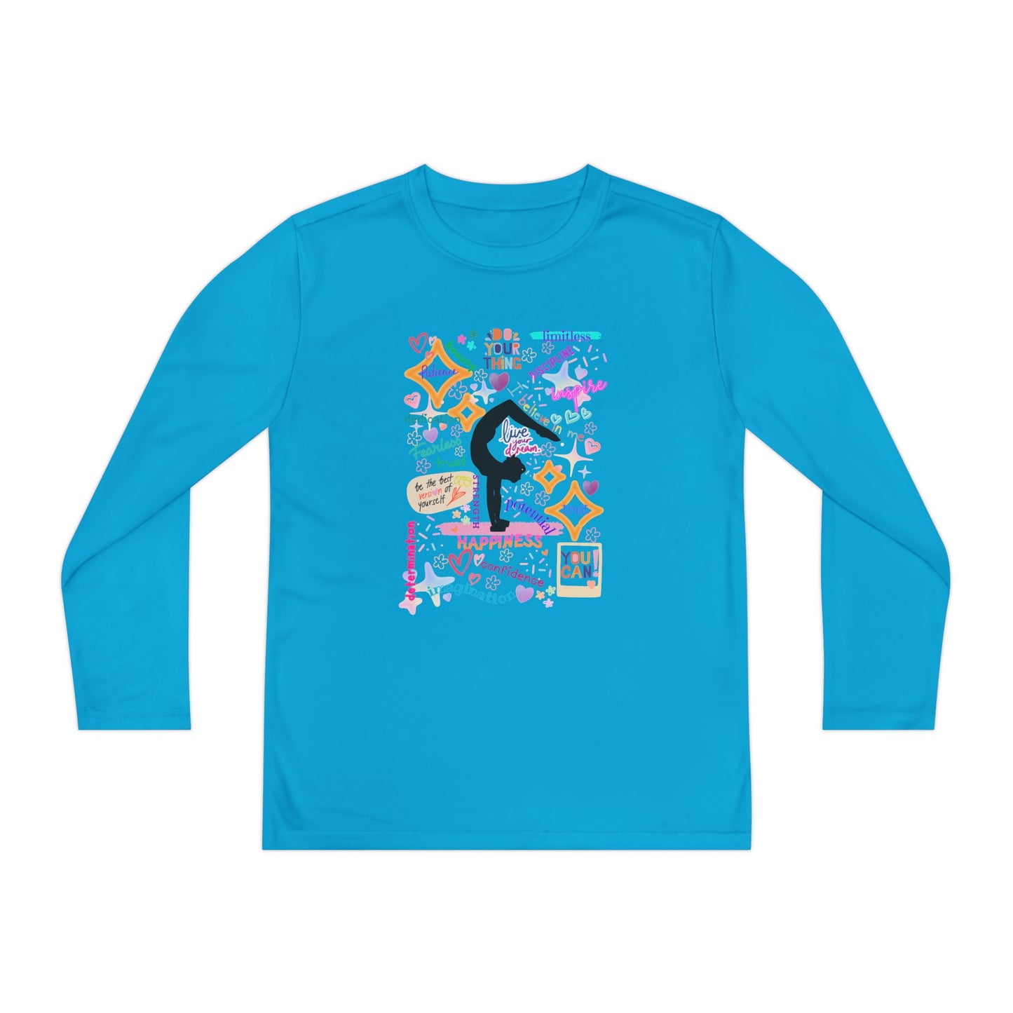 Tee - Long Sleeve (Youth) - Gymnast Positive Affirmations