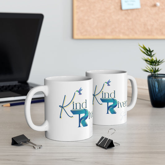Mug - Ceramic (11 oz | 15 oz) - Kind River Studio Logo