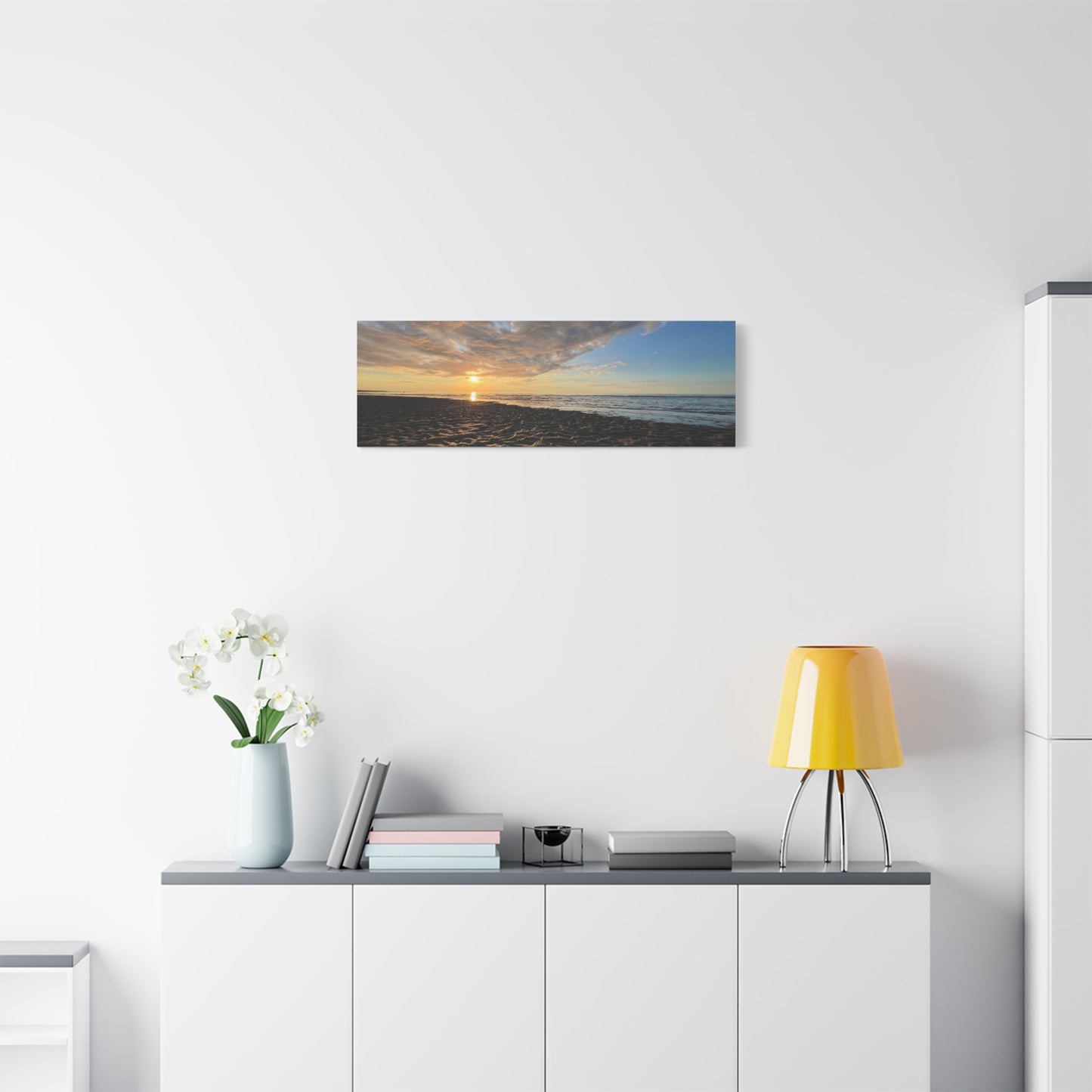 Canvas Print - Sunset Beach Textured Seascape Cape Cod (original photograph by Kind River Studio)