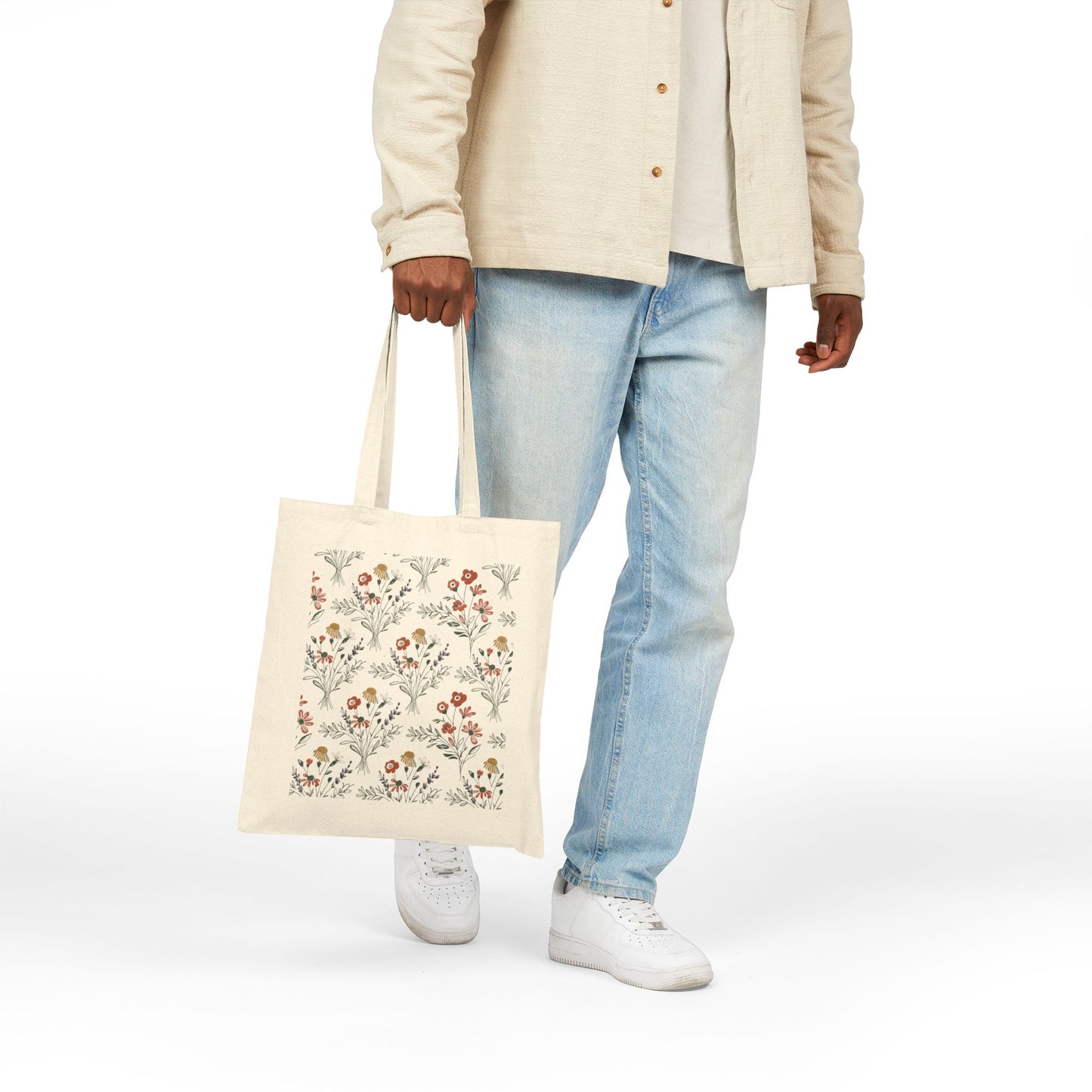 Rustic Floral Pattern Tote