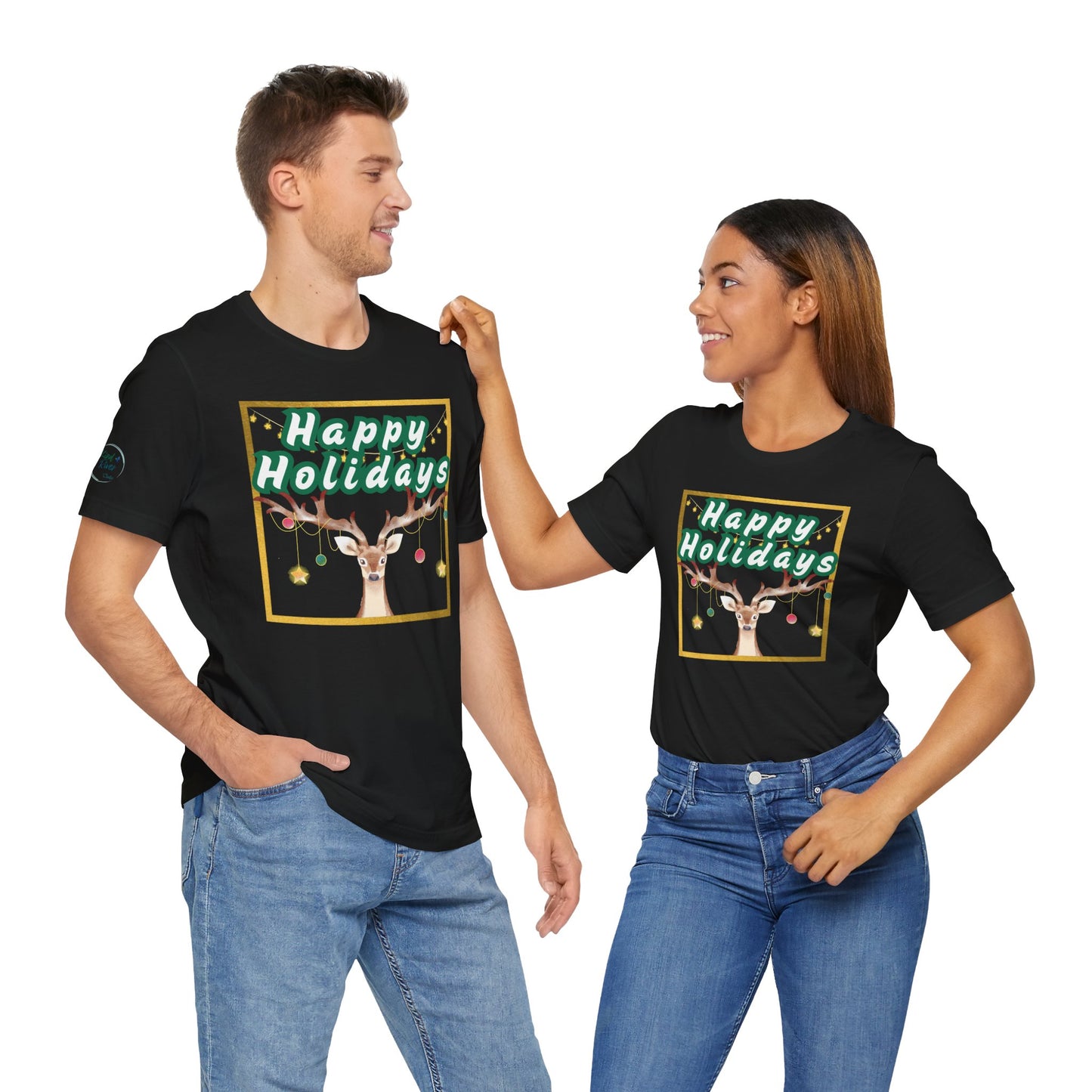 Tee - Short Sleeve (Adult) - Happy Holidays Deer